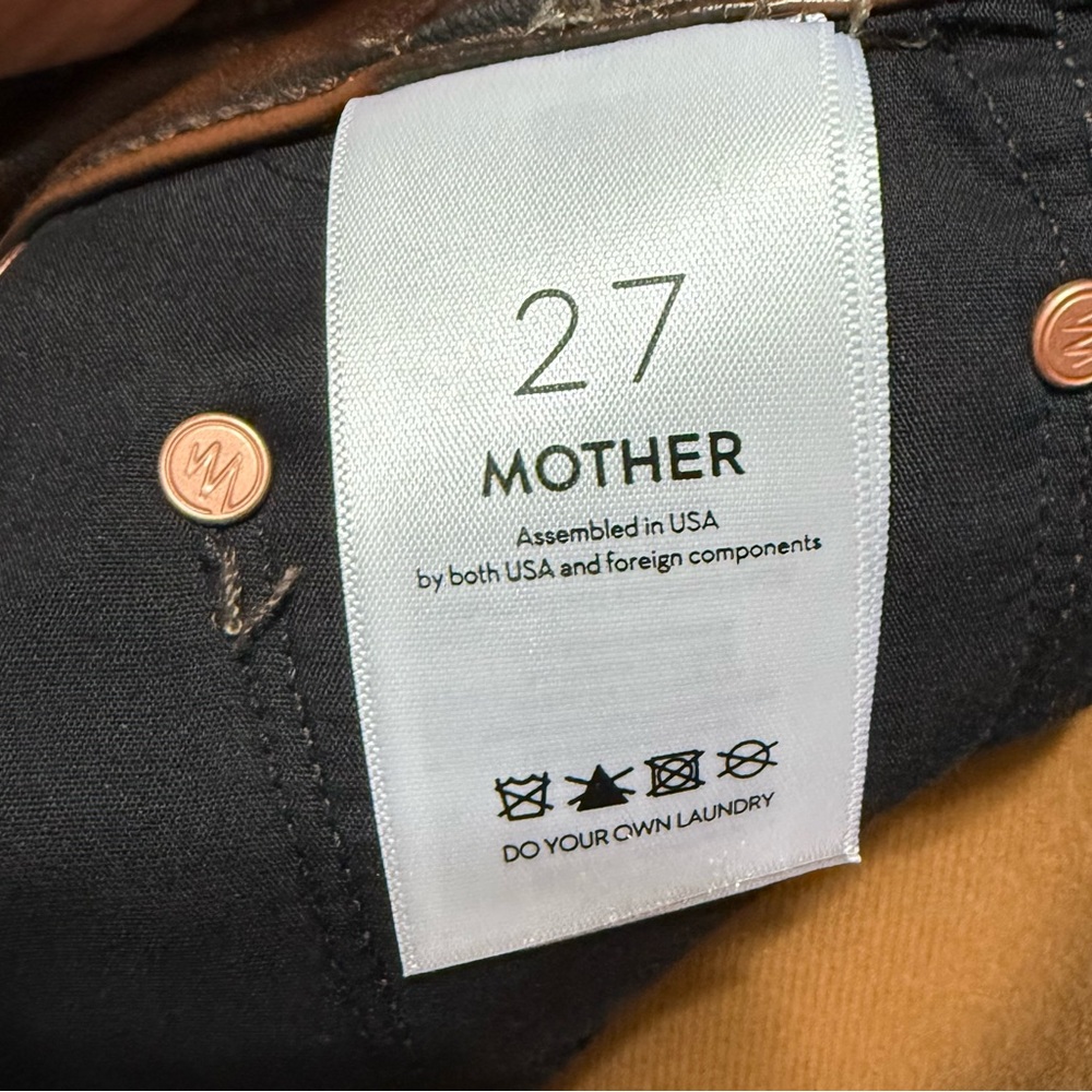 PRICE IS FIRM - MOTHER 🤎 The Insider Sneak High Rise Jeans - 27 - Picture 5 of 7